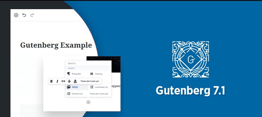 Gutenberg 7.1 – оновлення редактора WordPress
